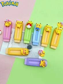 pokemon 1/7 peças Pokémon, Pikachu Borracha Empurrável, Presente Perfeito para Festa de Volta às Aulas, Presente de Volta às Aulas, Material de Escritório, Papelaria para Presente de Aniversário, Pikachu, Conjunto Feito à Mão, Moderno, Presente Ideal para Colecionadores de Festas e Família, Escolha Perfeita para Decoração de Festa de Aniversário. Características: Pode ser usado como um presente ideal, um item indispensável no verão, adequado para festas de verão, aniversários, Natal, Halloween, festas de Ação de Graças ou uso