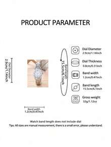 2件套渐变色钢带儿童/学生手表及手链配件 - 銀色 - 查看 5