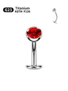 14G ASTM F136 Titanium Belly Button Rings For Women Floating Belly Rings Flat Back Belly Piercing Convex Base 5mm CZ Navel Rings Curved Barbell Internally Threaded Navel Belly Piercing Jewelry - Multicolor - View 14