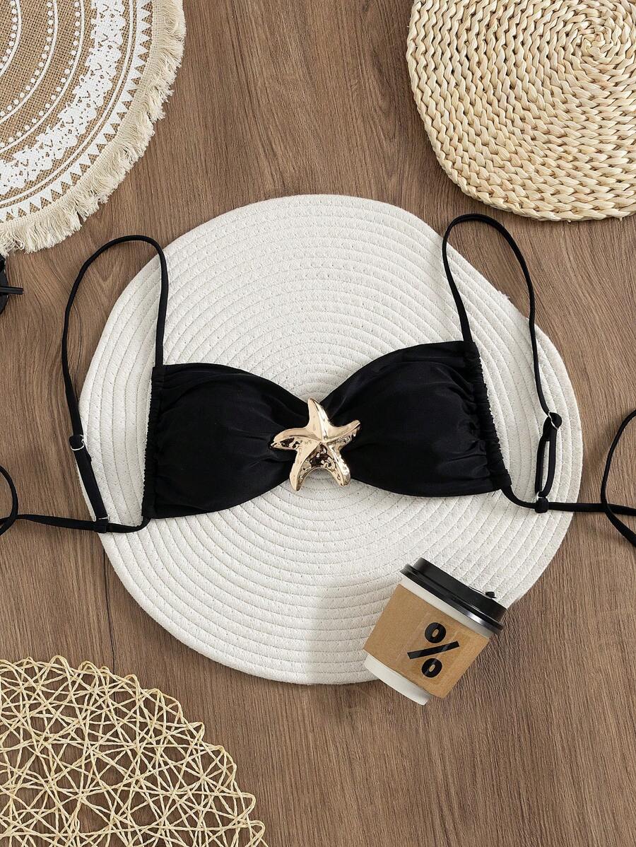 بكيني نسائي مزين بنجمة البحر لأجازة الصيف على الشاطئ