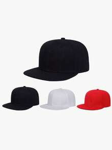 1pc Or 2pcs Unisex Adjustable Simple Solid Color Baseball Cap, Snapback Hat, Suitable For Daily Wear, Traveling, Party - Style a - View 7