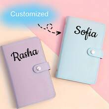 1pc Customizable Name & Bill Storage Book, Made Of PU Material, Can Hold 100 Bills, With Bill Photo, Stamp, And Bank Card Storage, A6 Super Large Capacity Cash Storage Notebook Includes 50pcs Internal, Creative Collection Holder