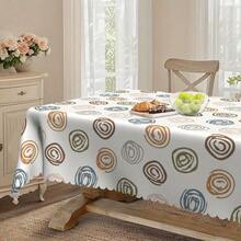 1pc New French-Style Minimalist Round Tablecloth, Luxurious High-End, Highly Practical, Suitable For Holiday Gatherings, Restaurants, Home Kitchens, Fits Rectangular And Round Dining Tables