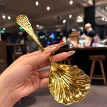 ملعقتان ذهبيتان لتقديم طعام رمضان، ملعقة تقديم من الفولاذ المقاوم للصدأ سميكة، ملعقة خلط، ملعقة أرز، ملعقة شوربة، استخدام المنزل/المطعم/فندق الحفلات