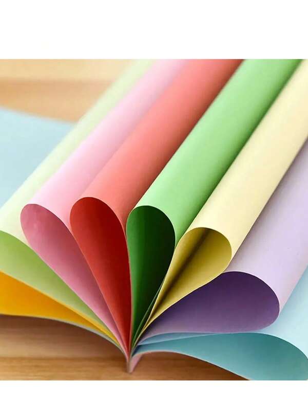 100pcs/Set Assorted Color Origami Paper, 10 Random Colors Sheets For DIY Crafts, Stationery And Multipurpose Color Print Paper