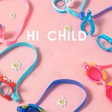 1pc Kids Cute Crab Swimming Goggles, Unicorn, Frog Design Waterproof Swim Goggles, Eye Protection