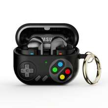 Carcasa protectora de silicona clásica de estilo retro de dibujos animados de 2 mm de grosor, con gancho dorado compatible con Samsung Galaxy Buds3 y Buds3 Pro, anti-caída