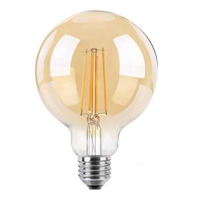 LUCASA Foco Led Vintage Edison Retro 12w Globo Ambar G95 Rosca E27 Navidad Christmas bombilla led vintage decoración hogar retro iluminación ambiente navideño luces Edison bulb