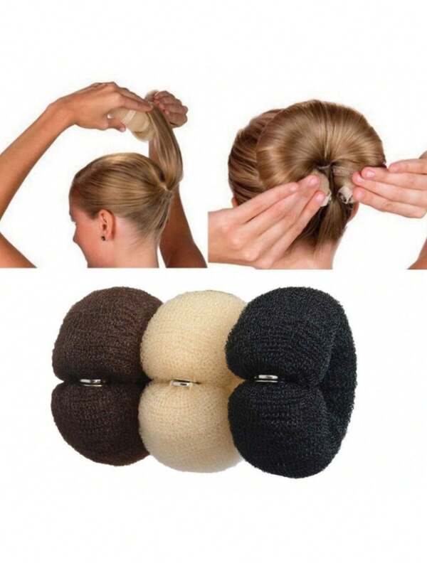 1pc Korean Donut Hair Bun Maker, Simple Slouchy Hair Styling Tool For Messy Bun, Fluffy French Curls, Hair Styling Kit, Hair Tool Kit, School Stuff, Curly Hair Tools