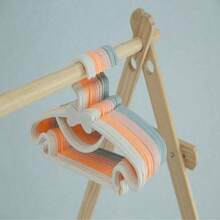 10Pcs Portable Clothes Hanger Kids Children Toddler Baby Clothes Coat Plastic Hangers Hook Household Kids Clothing Or - Multicolor - View 9