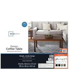 Mainstays Parsons Coffee Table, Walnut - Coffee Brown - View 6