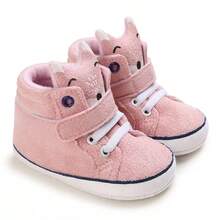 Zapatos de fondo suave con diseño de dibujos animados para bebés de 0 a 1 año, para primavera/otoño - Rosa - Ver 1