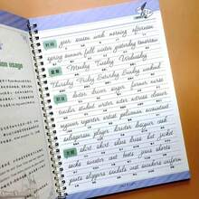 1 件 3D 凹槽快速书法练习笔记本，个性化圆形手写英文写作练习册，适合成人，可重复使用的书法练习贴纸 - 圣诞节、圣诞礼物、新年礼物（包括 1 支笔 + 5 支笔芯 + 1 个笔架，款式/颜色随机） - 彩色 - 查看 5