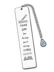 1pc New Book Design Stainless Steel Bookmark, Suitable As Teacher's Day, Graduation Season Gift For Teachers And Students Bag Charms Car Accessories Friend Sister Gift Ideas