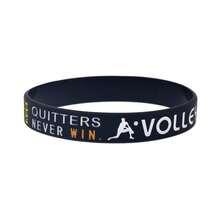 3pcs Sport Accessories Set,Motivational Silicone Volleyball Bracelets With Custom Inspirational Quotes,Durable Non Slip Grip Wristbands For Team Training,Competition Games And Fan Support - Multicolor - View 5