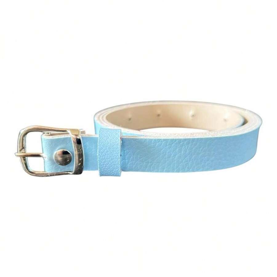 Women's Thin Basic Fashion Belt - Elicelia - 藍色 - 查看 1