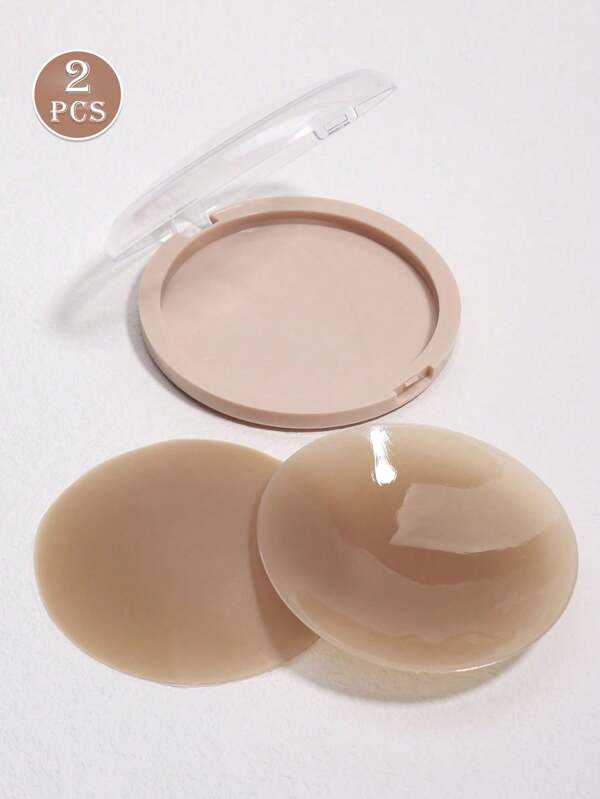 2/4pcs Reusable Silicone Breast Petals, Invisible Adhesive Bra Pasties, Comfortable Bra Accessories To Avoid Nipple Bulge And Embarrassment