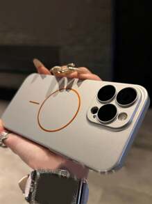 Carcasa de carga inalámbrica de lujo y premium compatible con iPhone 15, 14, 13, 12 Pro Max Plus, con protector de lente y cubierta mate