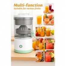 Electric Citrus Juicer Rechargeable Hands-Free Masticating Orange Lemon Squeezer