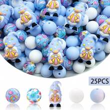 4/25/49/66/Pcs 3D Dwarf Series Silicone Beads Set - Various Colors And Patterns | Cute Designs | Smooth Finished Beads - Ideal For DIY Keychains, Necklaces, Bracelets, Decorative Pens, Jewelry And Pendants Handcrafts - Creative Holiday Decorations Jewelry Making Supplies - Beads & Bead Assortments - 3D Dwarf Series - View 20