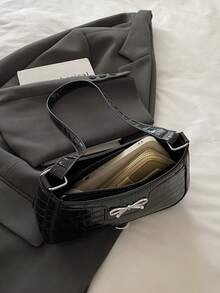 Versatile Bow Design Women Shoulder Bag, Stylish Underarm Handbag - Multicolor - View 10