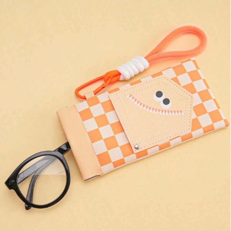 1pc Women's Eyeglasses Case, With Colorful Strap - Portable Eyewear Storage Pouch, Suitable For Mother's Day & Birthday Gift, Daily Accessory, Sunglasses Holder | Fashionable Eyeglass Case | Soft Silicone Box Travel Essentials Travel Accessories Travel Bag Vacation Holiday Back To School School Stuff Sunglasses Women