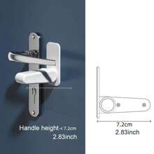 1pc Door Knob Lock, Child & Pet Proof Door Opener Blocker, No Drill Door And Drawer Protector, White Pinch Hand Guard