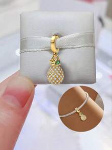 1PC 925 Sterling Silver Fashionable Sparkling Clover Beads Suitable For Bracelets DIY Women's Jewelry