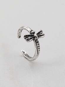 1 pieza Anillo para dedo del pie decorativo con diseño de libélula de estilo retro bohemio de verano, con aspecto desgastado, moda simple y única para mujeres