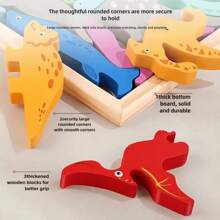 Montessori Early Educational Baby Wooden Animal Jigsaw Puzzle Wooden Puzzle Cartoon Animal Characters Baby Toys