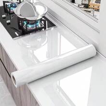 1pc White Marble Pattern Waterproof Oilproof Adhesive Wallpaper, Smooth Self-Adhesive Bathroom Decor Wall Sticker, Home Decor Tabletop Countertop Anti-Moisture Renovation Wall Paper Wall Stickers Wall Decor