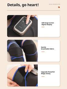 1pc/2pcs Wireless Charging Leg Massager, Foot Massager, With Heating And Vibration Functions - 3 Modes, Large Screen Display, Supports USB Charging, Soft Fabric, Breathable Design, Suitable For Calves, Thighs, Knees, Ankles And Soles - Ideal Gift For Both Men And Women, Fashionable Modern Massager - Multicolor - View 10
