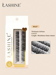 Lashine LASHINE 24 Clusters Individual Cluster Lashes 0.07mm D Curl DIY Lash Extension 10mm-14mm Mixed Lash Extensions Lash Clusters Individual Fluffy Lashes Soft And Natural Fluffy False Eyelashes Individual DIY Eyelash Extension At Home
