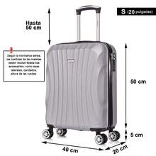 Vali ABS Cabin 55x40x20cm (44L) - Vali du lịch nhẹ nhỏ 20 inch - Xanh ngọc lam/Bạc/Xanh nước biển/Vàng/Vàng hồng/Đỏ/Tím/Đen/Xanh bạc hà/Xanh lá cây - Bạc - Xem 3