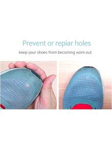 6 Self-Adhesive Shoe Repair Patches. Repairs Damaged Uppers, Holes In Linings, And Reinforces Worn Heels On Athletic Shoes. Against Tears And Abrasions. Useful For Back-To-School Wear. - Multicolor - View 2