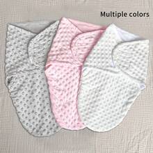 1pc Baby Swaddle Wrap, Newborn Anti-Startle Swaddle Blanket, Warm Fleece For Winter, Baby Cocoon Sleep Sack, 3D Beaded Soft & Comfortable, Gentle On Skin, Perfect Newborn Baby Shower Gift - White - View 2