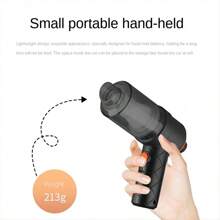 Aspiradora inalámbrica de alta potencia de 120W, cargador USB para el hogar y el coche, aspiradora de mano con succión potente, funciones únicas de succión y soplado, batería de 2000mAh