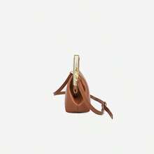 Classic PU Leather Shoulder Bag For Women Chic Adjustable Chain Strap Purse Versatile Crossbody Handbag - 黃色 - 查看 3