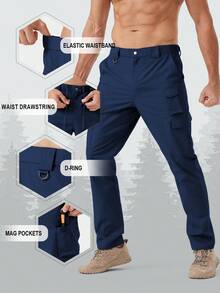 29" Men's Cargo Work Pants Water Resistant Tactical Pants Lightweight Hiking Ripstop Pants Outdoor Apparel - 29" 藏青 - 查看 4