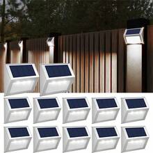12pcs Outdoor Solar Deck Lights, Outdoor Solar Lights, Fence Solar Lights, Suitable For Fences, Yards, Gardens, Paths, White And Warm Light