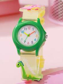 1pc Macaron Color Multi-Color Arabic Numeral Dial Transparent Minimalist Silicone Quartz Watch, Suitable For Birthday, Graduation Gifts, Etc. - White - View 13