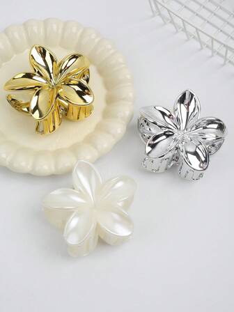 3 件装简约雏菊花发夹，日常休闲、派对、通勤、海滩度假佩戴，适合马尾辫、发髻发型、洗脸、化妆、服装配饰发夹发夹发夹