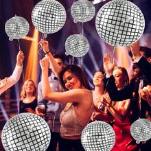 16 个迪斯科球气球，32 英寸、22 英寸、10 英寸大号 4D 银色迪斯科气球铝箔气球适合 70 年代 80 年代 90 年代迪斯科主题派对、生日派对、圣餐派对、毕业派对装饰 - 銀色 - 查看 9