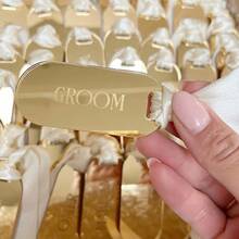 50-Piece Personalized Oval Acrylic Name Tags, Acrylic Place Cards With Ribbons, Custom Nameplates For Formal Dinner Table Settings. - Multicolor - View 4