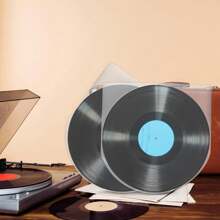 50-Pack Premium Vinyl Record Outer Sleeves, Plastic Protective Storage For LPs & Album Covers, Suitable For 12-Inch/10-Inch/7-Inch Singles - Dustproof And Scratch-Resistant Album Protective Covers, Thick Clear Media Covers, No-Seal Flap Design, Open-End For Easy Access & Excellent Protection