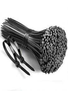 300 Stücke schwarze Nylon-Kabelbinder, verstellbar, selbstsichernd, wasserdicht und rutschfest, 3,94/5,91/7,87 Zoll, geeignet für den Außenbereich, Kabel-, Garten- und Haushaltsbündelung, sicherer Reißverschluss, verstellbarer Riemen, Kunststoff