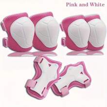 ZhuiWei 6pcs Knee Pads, Hand Guards, Elbow Pads Set, ,Lightweight And Comfortable To Wear - Breathable - Suitable For Riding, Skating, Skateboards
