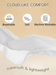 1 pièce taie d'oreiller 100 % polyester avec imprimé feuilles, sans remplissage.