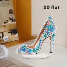 1/2 件奢华钻石画高跟鞋，不对称水晶卧室/客厅家居装饰，适合女性、女友、生日等场合，适合初学者