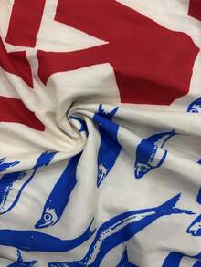 女士休闲鱼和字母印花长吊带连衣裙，夏季